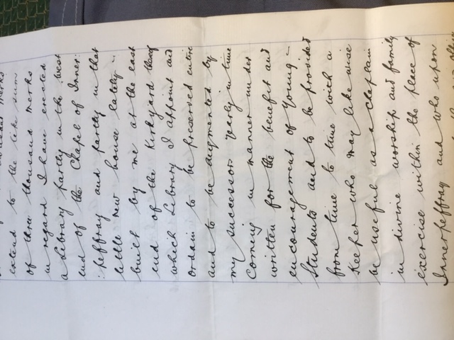 Will of the Founder of Innerpeffray Library