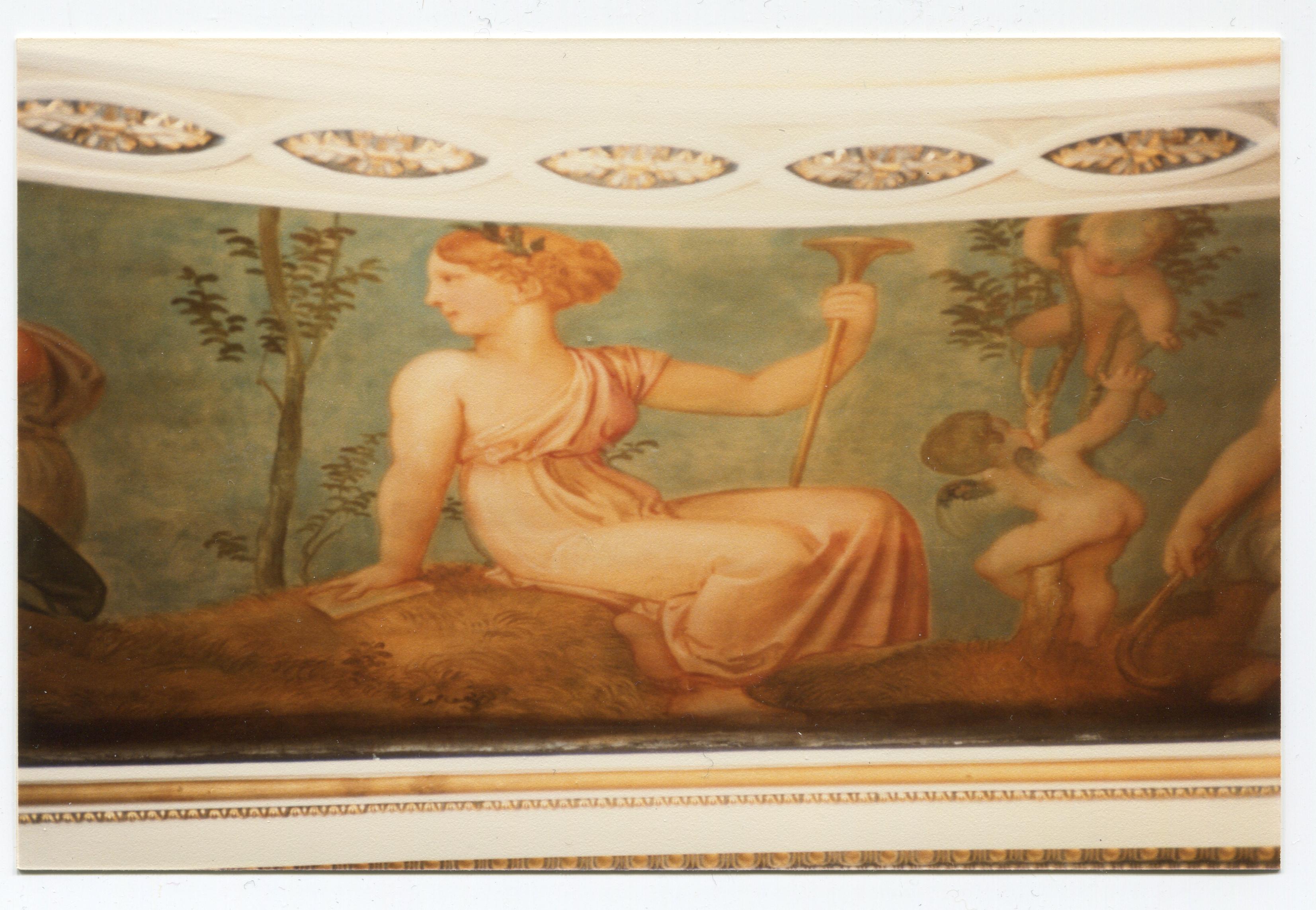 Painting of a Muse in Signet Library cupola.