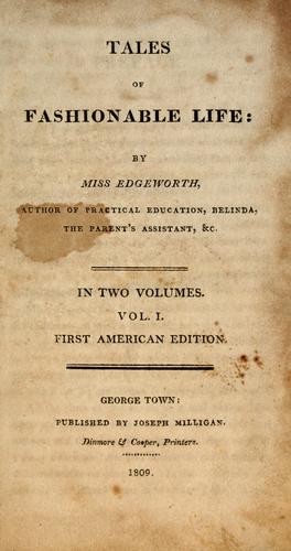 Title page of Tales of Fashionable Life